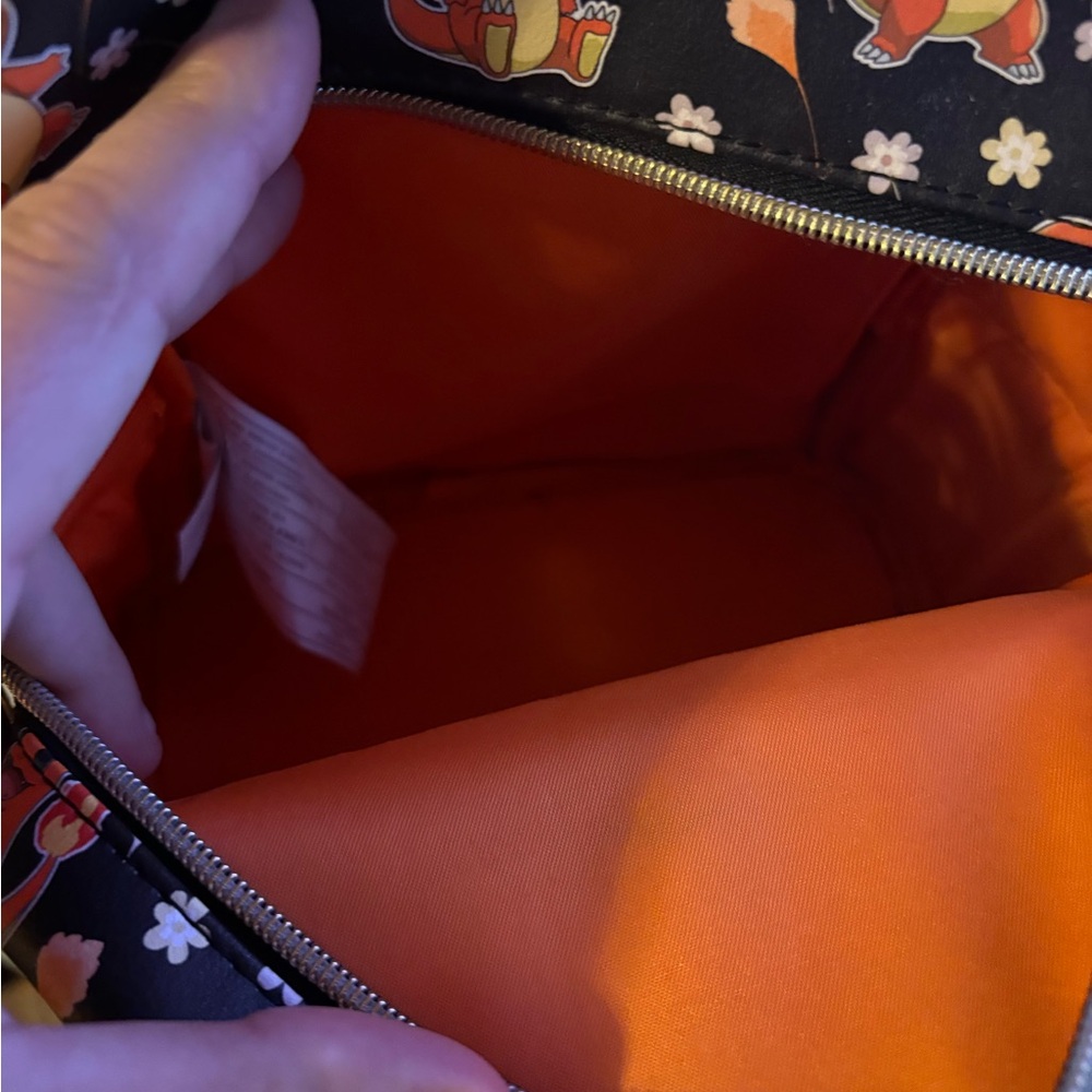 Loungefly Charmander Patterned Black and Orange Mini Backpack - Picture 4 of 5